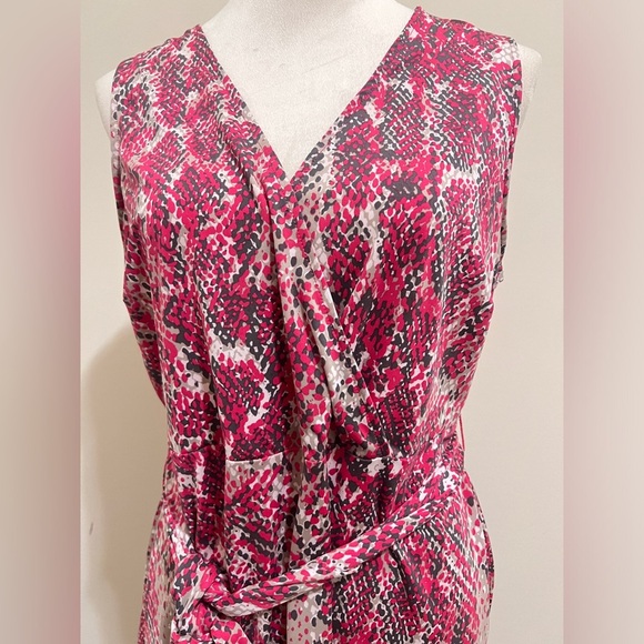 INC International Concepts Pink and White Sheath Midi Dress - Picture 2 of 4